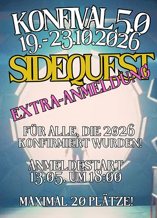 Konfival 5.0 Sidequest Extra-Anmeldung